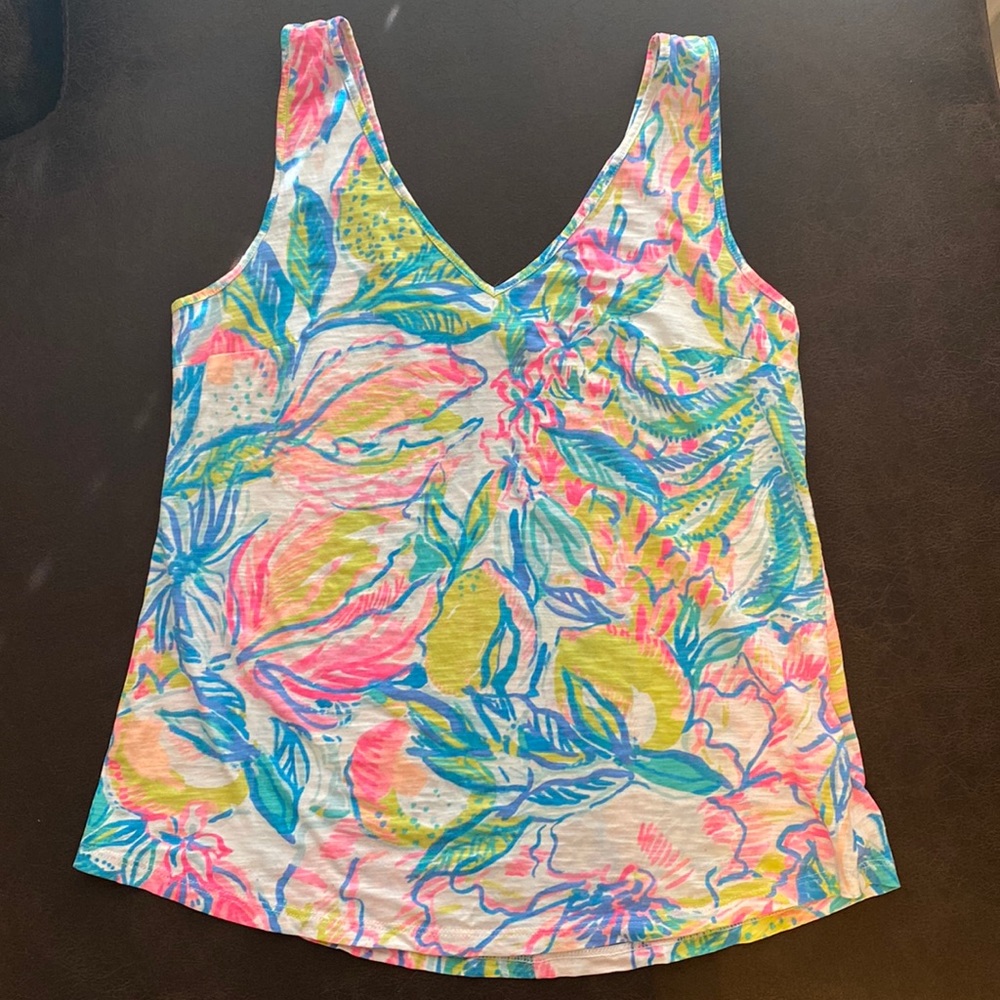 Lilly Pulitzer Gigi Tank Top in Multi Fiesta Bamba - Small